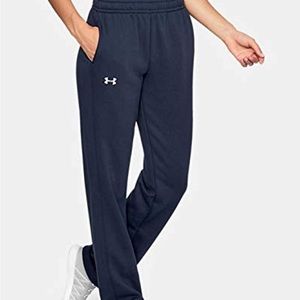 NWOT Under Armour Womens Super SoftFleece Lined Joggers Black on Black SuperCozy